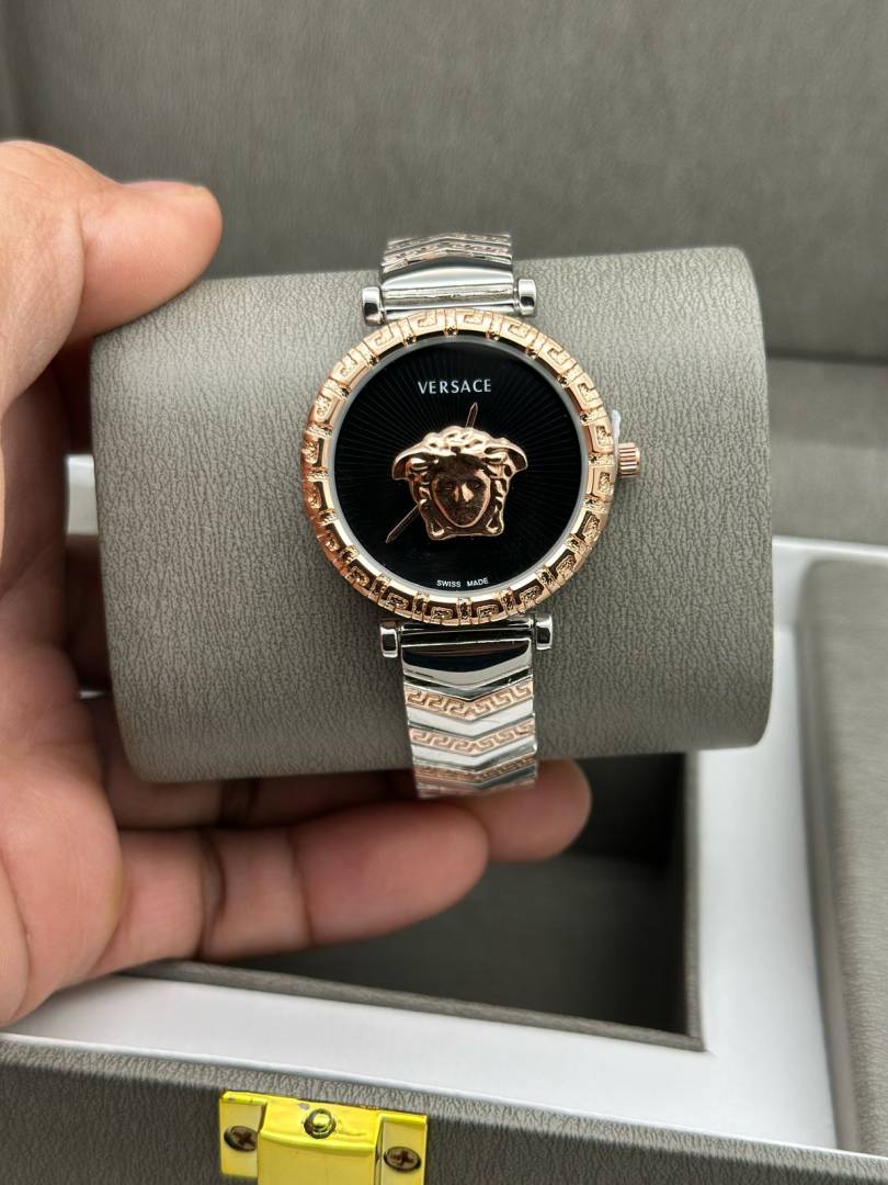 VERSAC_E LADIES WATCH ROSE GOLD BLACK
