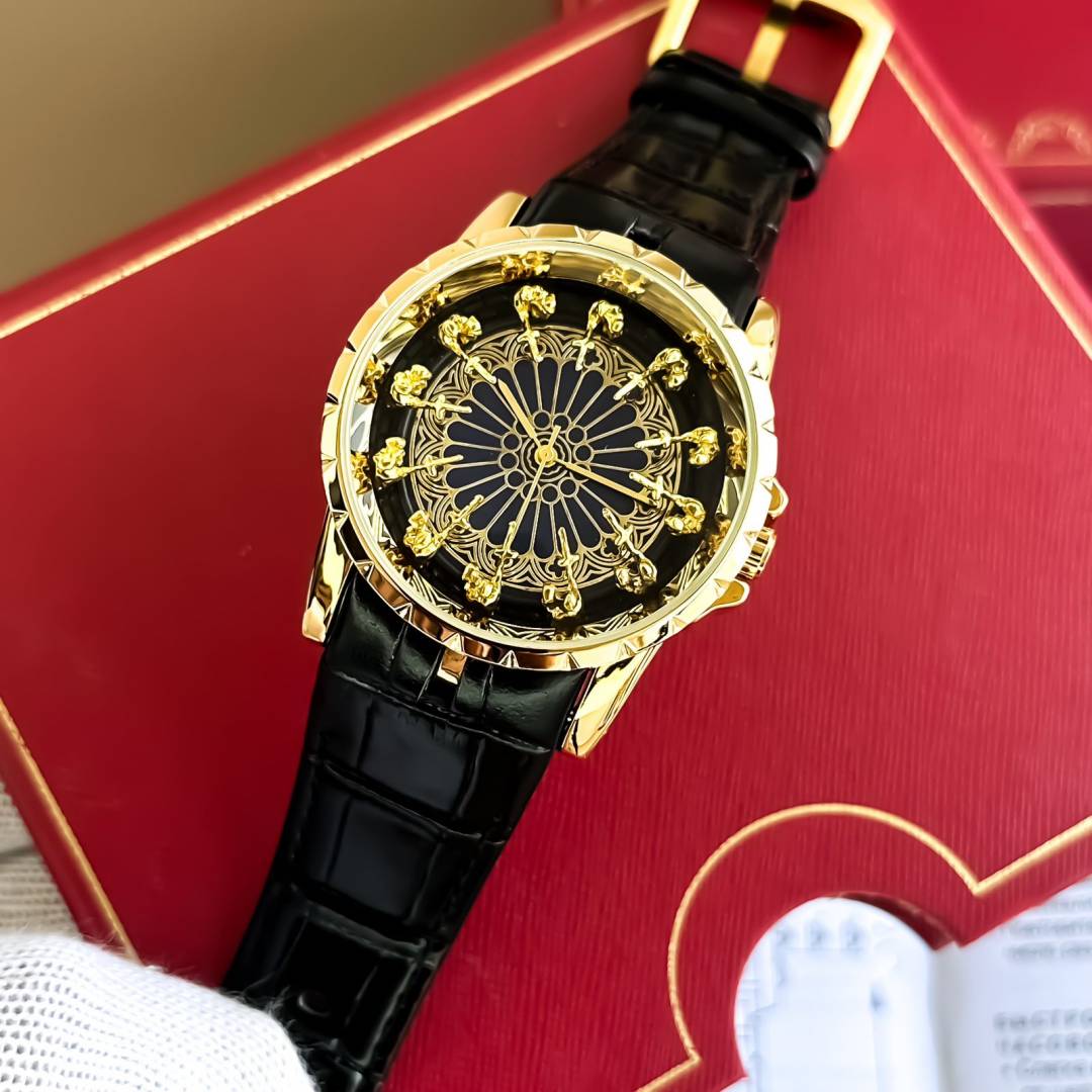 ROGGER_DUBUIES GOLD BLACK MENS WATCH