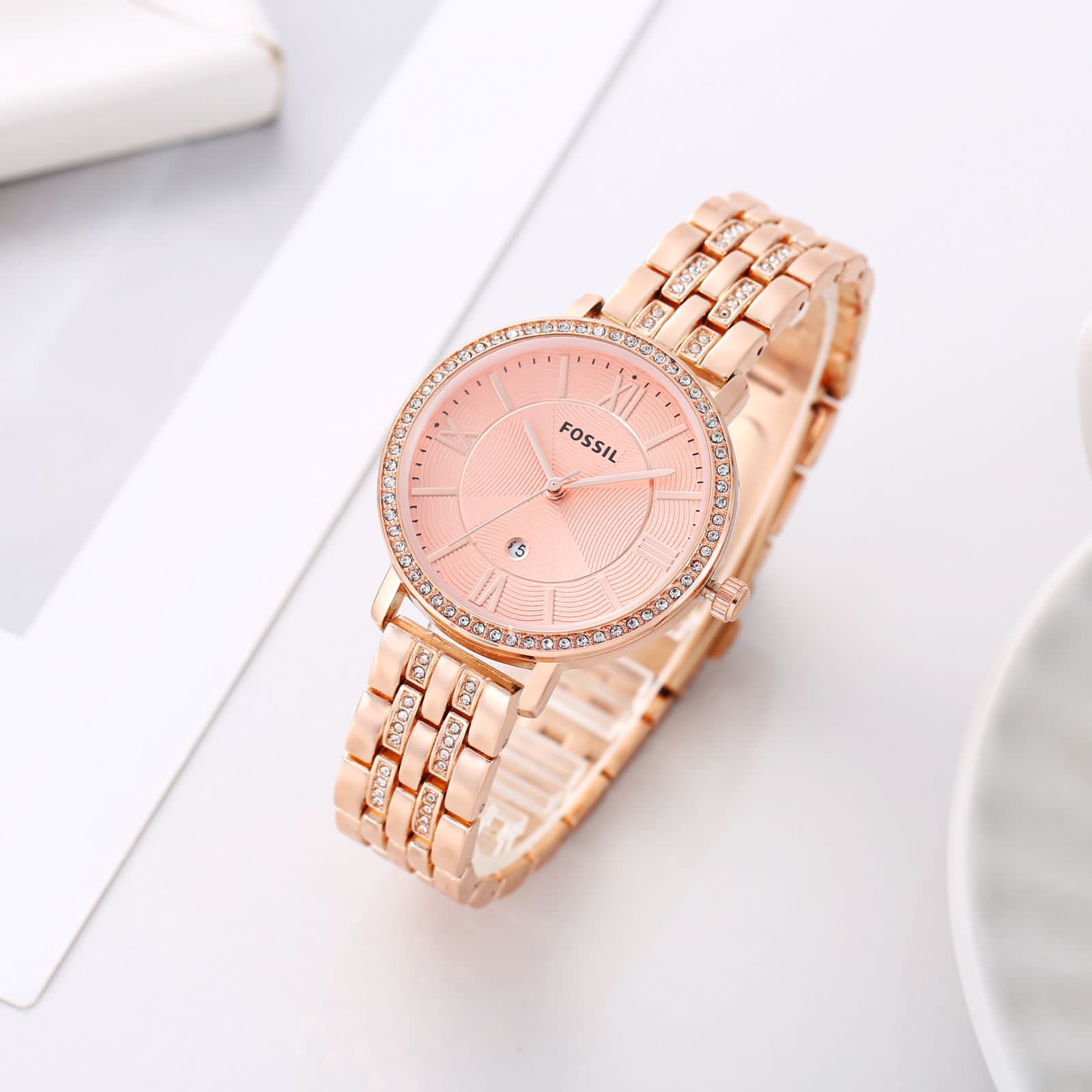 FOSSI_L LADIES WATCH Diamond ROSE GOLD DAIL